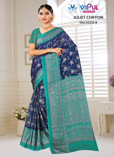 Juliet By Vipul Chiffon 35232 A To D Printed Saree Wholesale Market Surat